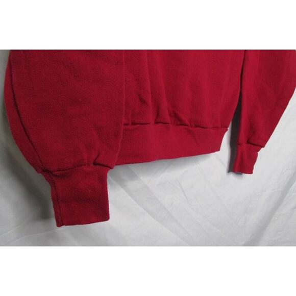 Activewear Sweatshirt Adult Size Large Red Cotton Blend Made in USA Blank - Picture 6 of 9